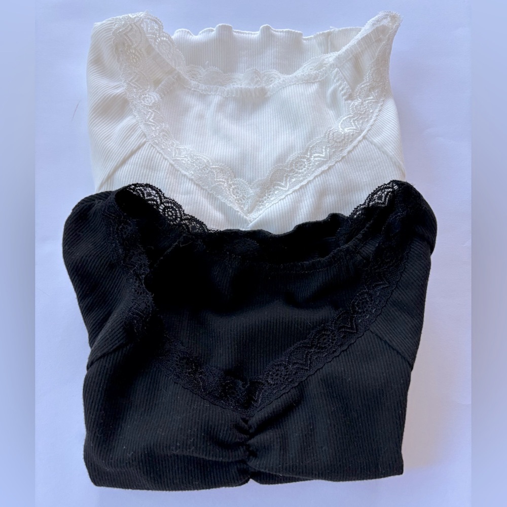 Two big girl 14 Y Ribbed Raglan Sleeve Ruffle T-Shirt - Picture 8 of 15